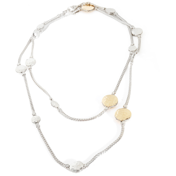 John Hardy Yellow Gold & Sterling Silver Paul Station Necklace - Picture 3 of 3